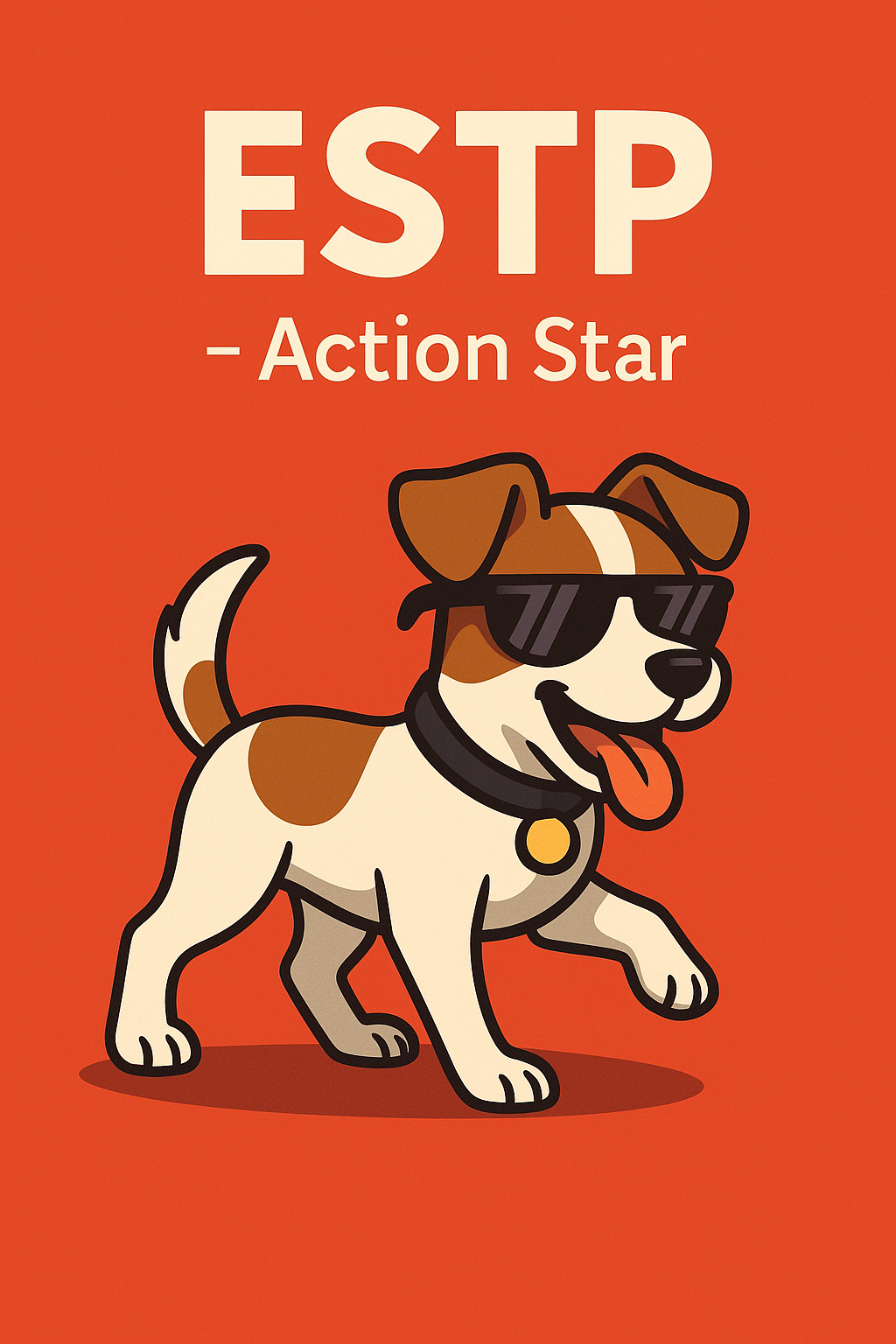alt="ESTPタイプの犬のイラスト"
