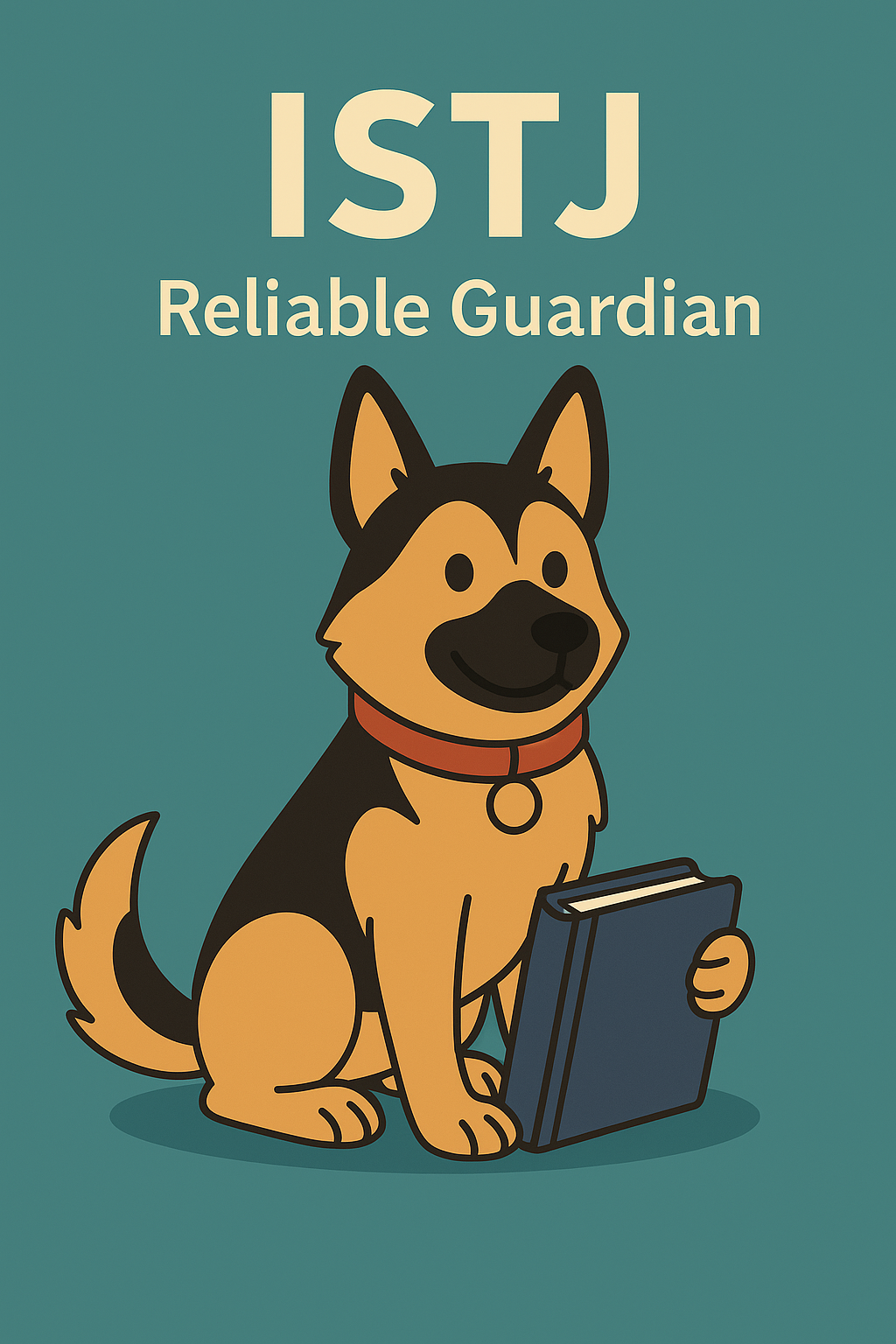 alt="ISTJタイプの犬のイラスト"