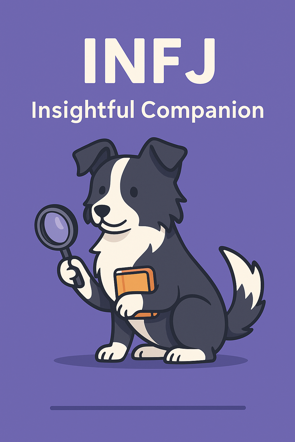 alt="INFJタイプの犬のイラスト"